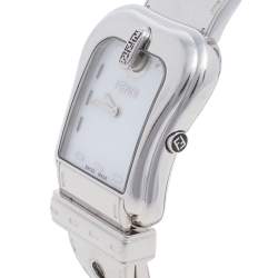 Pre Owned Fendi Mother Of Pearl Stainless Steel B.Fendi 3800G Women's Wristwatch 33 mm