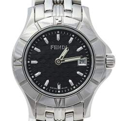 Pre Owned Fendi Black Stainless Steel 2600L Quartz Women's Wristwatch 27 mm