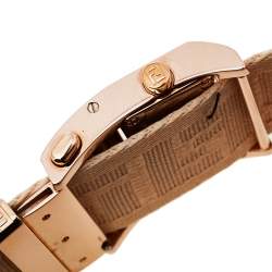 مملوكة مسبقًا Fendi Cream Rose Gold Tone Stainless Steel Zip Code 1140L Women's Wristwatch 38 mm