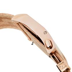 مملوكة مسبقًا Fendi Cream Rose Gold Tone Stainless Steel Zip Code 1140L Women's Wristwatch 38 mm