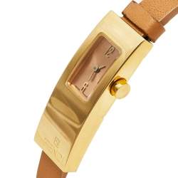 Pre Owned Fendi Champagne Gold Plated Stainless Steel Orologi 3300L Women's Wristwatch 13 mm