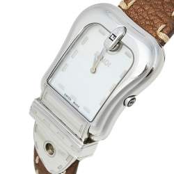 Pre Owned Fendi Mother of Pearl Stainless Steel B.Fendi 3800G Women's Wristwatch 33 mm