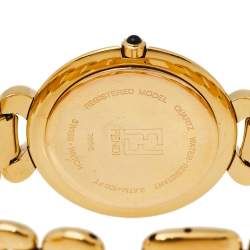 Pre Owned Fendi Mother of Pearl Gold Tone Stainless Steel 700G Women's Wristwatch 35 mm