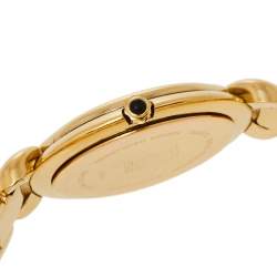 Pre Owned Fendi Mother of Pearl Gold Tone Stainless Steel 700G Women's Wristwatch 35 mm