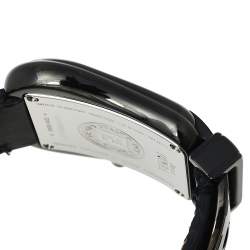 Pre Owned Fendi Black PVD Coated Stainless Steel Leather B.Fendi 3800G Women's Wristwatch 33 mm