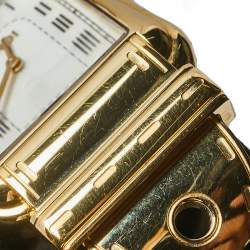 Pre Owned Fendi Mother of Pearl Gold Plated Stainless Steel Leather B.Fendi 3800G Women's Wristwatch 33 mm