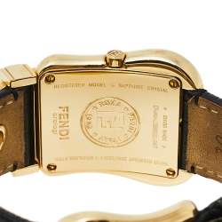 Pre Owned Fendi Mother of Pearl Gold Plated Stainless Steel Leather B.Fendi 3800G Women's Wristwatch 33 mm