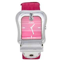 Fendi Pink Stainless Steel B.Fendi 3800G Women's Wristwatch 33 mm