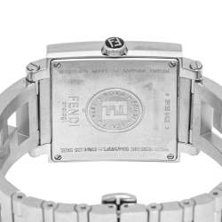 Pre Owned Fendi Mother of Pearl Stainless Steel Quadro 60500G Women's Wristwatch 33 mm 