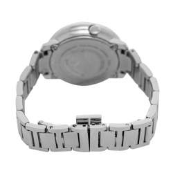 Fendi White Stainless Steel Diamonds Runaway 71000S Women's Wristwatch 28 mm