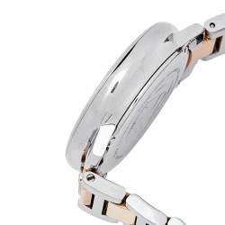 Pre Owned Fendi White Two Tone Stainless Steel Runaway FOW802A2YL Women's Wristwatch 28 mm