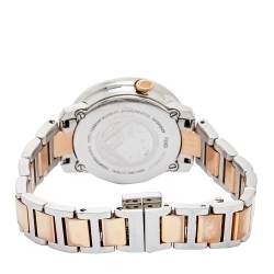 Pre Owned Fendi White Two Tone Stainless Steel Runaway FOW802A2YL Women's Wristwatch 28 mm