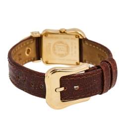 Fendi Mother of Pearl Gold Plated Stainless Leather Steel B.Fendi 3800L Women's Wristwatch 23 mm