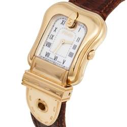 Fendi Mother of Pearl Gold Plated Stainless Leather Steel B.Fendi 3800L Women's Wristwatch 23 mm