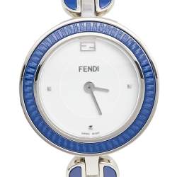 Pre Owned Fendi White Stainless Steel My Way F357024003 Women's Wristwatch 28 mm