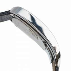 Fendi White Stainless Steel Lizard Skin Leather Diamond Chameleon 30000M Women's Wristwatch 29 mm