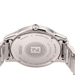 Pre Owned Fendi White Stainless Steel Classico 25000M Women's Wristwatch 32 mm