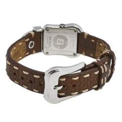 Fendi Mother of Pearl Stainless Steel Leather B.Fendi 3800L Women's Wristwatch 18 mm