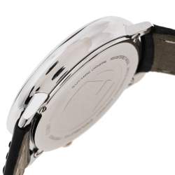 Pre Owned Fendi Black Two-Tone Stainless Steel Leather Run Away 71000M Women's Wristwatch 36 mm