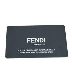 Pre Owned Fendi Black Two-Tone Stainless Steel Leather Run Away 71000M Women's Wristwatch 36 mm
