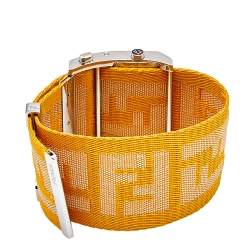 Fendi Cream Stainless Steel Canvas Zip Code 1120G Women's Wristwatch 46 mm