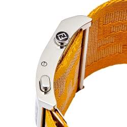 Fendi Cream Stainless Steel Canvas Zip Code 1120G Women's Wristwatch 46 mm