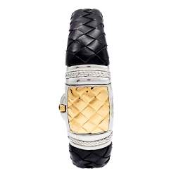 Pre Owned Fendi Mother Of Pearl 18K Yellow Gold Stainless Steel Calfskin Spy 9000L Women's Wristwatch 20 mm