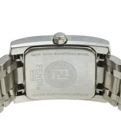 Pre Owned Fendi Champagne Stainless Steel Diamond Orologi 7000L Women's Wristwatch 21 mm