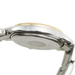 Pre Owned Fendi White Two Tone Stainless Steel 210L Women's Wristwatch 26 mm