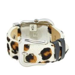 Fendi Leopard Print Stainless Steel B.Fendi 3800G Women's Wristwatch 33 mm