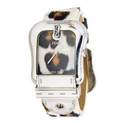 Fendi Leopard Print Stainless Steel B.Fendi 3800G Women's Wristwatch 33 mm