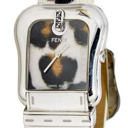 Fendi Leopard Print Stainless Steel B.Fendi 3800G Women's Wristwatch 33 mm