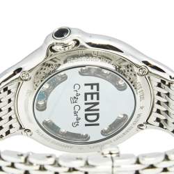 Fendi Silver Stainless Steel Crazy Carats 10500M Women's Wristwatch 38 mm
