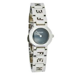 Fendi Black Stainless Steel 3050L Women's Wristwatch 24 mm 