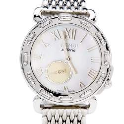 Fendi Mother of Pearl Stainless Steel Selleria 8100M Women's Wristwatch 37 mm