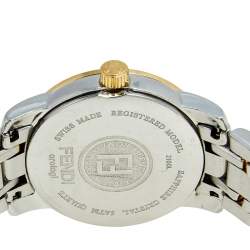 Fendi White Two Tone Stainless Steel 2100L Women's Wristwatch 26 mm