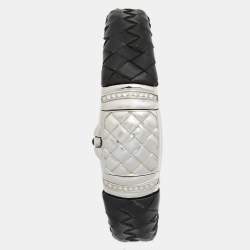 Fendi Mother of Pearl Stainless Steel Calfskin Diamond Spy 9000L Women's Wristwatch 20 mm
