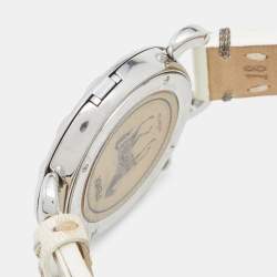 Fendi Black Stainless Steel Leather Selleria 8100M Women's Wristwatch 37 mm