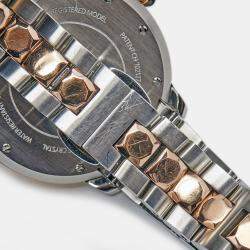 Fendi Mother of Pearl Diamond Topaz Two Tone Stainless Steel iShine F121224500T01 Women's Wristwatch 33 mm