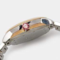 Fendi Mother of Pearl Diamond Topaz Two Tone Stainless Steel iShine F121224500T01 Women's Wristwatch 33 mm
