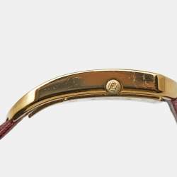 Fendi White Gold Plated Stainless Steel Leather Chameleon 30000M Women's Wristwatch 31 mm