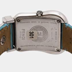 Fendi Mother of Pearl Stainless Steel Leather B.Fendi 3800G Women's Wristwatch 33 mm