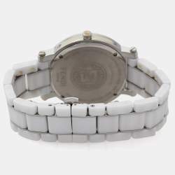 Fendi White Ceramic Stainless Steel 6400G Women's Wristwatch 38 mm