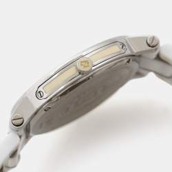 Fendi White Ceramic Stainless Steel 6400G Women's Wristwatch 38 mm