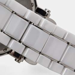 Fendi White Ceramic Stainless Steel 6400G Women's Wristwatch 38 mm