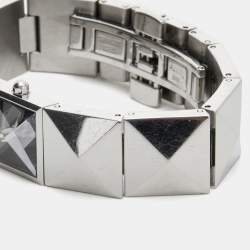 Pre Owned Fendi Black Stainless Steel Pyramid 4250L Women's Wristwatch 15 mm