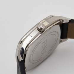 Pre Owned Fendi Black Diamond Stainless Steel Calfskin Memento Bugs Eye 22000M Women's Wristwatch 32 mm