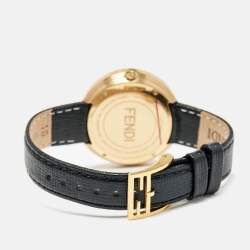 Pre Owned Fendi White Gold Plated Stainless Steel Leather My Way 35000M Women's Wristwatch 36 mm