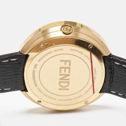 Pre Owned Fendi White Gold Plated Stainless Steel Leather My Way 35000M Women's Wristwatch 36 mm