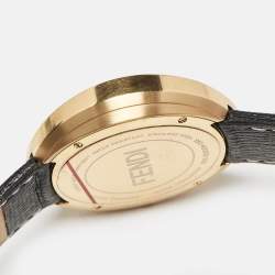 Pre Owned Fendi White Gold Plated Stainless Steel Leather My Way 35000M Women's Wristwatch 36 mm